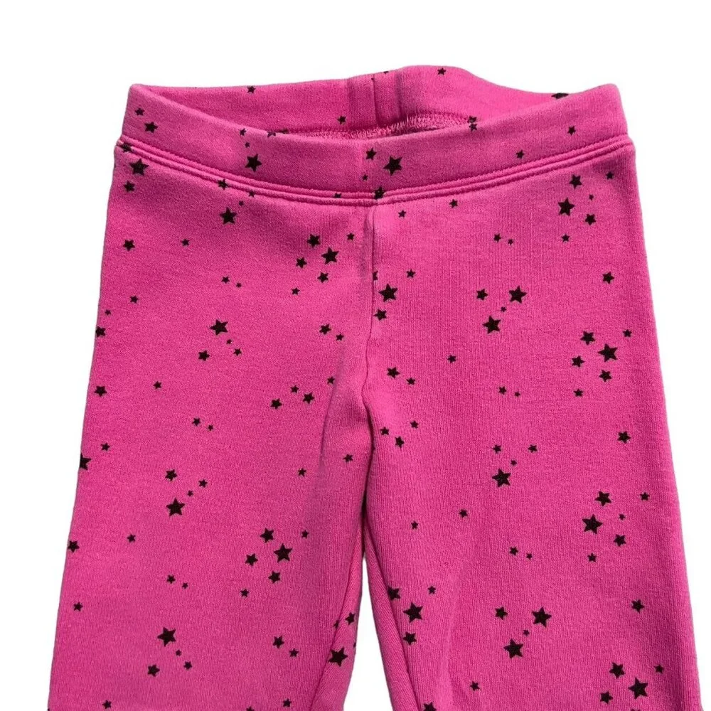 Baby Gap 4Y Pink Cozy Lined Star Leggings